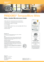 PANDOMO® TERRAZZO MICRO WHITE technical data sheet