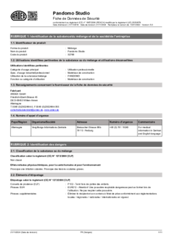 Fiche de donnes de sécurité (FDS)