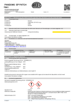 PANDOMO® EP Patch hars veiligheidsinformatieblad