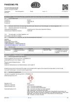 PANDOMO® PB Sicherheitsdatenblatt