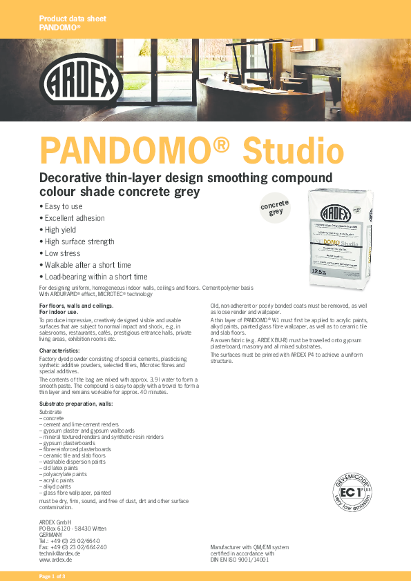PANDOMO® Studio concrete grey