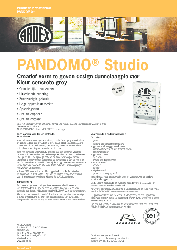 PANDOMO® Studio concrete grey